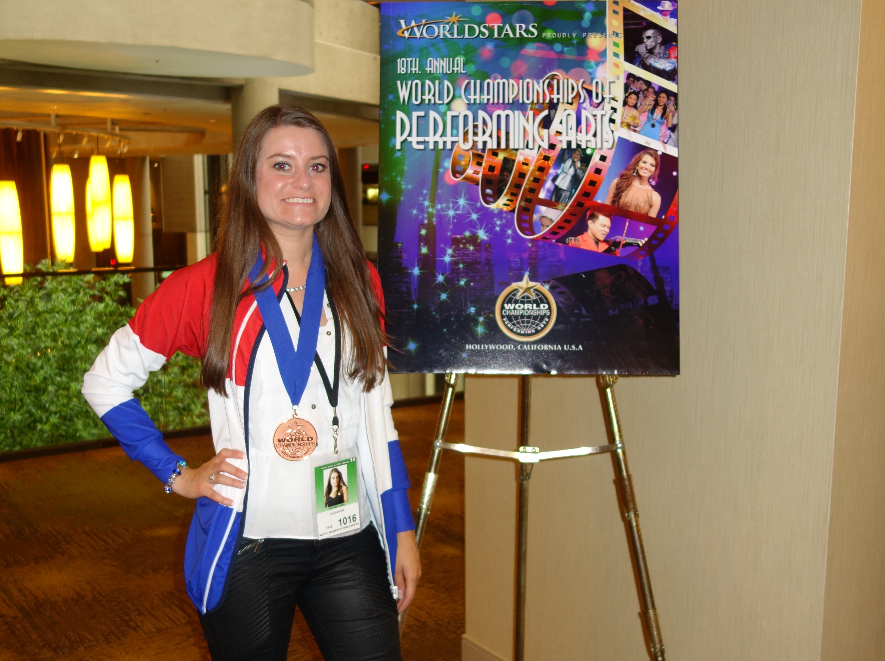 Bronze medal winner of acting classical at the World Championships of Performing Arts in Hollywood